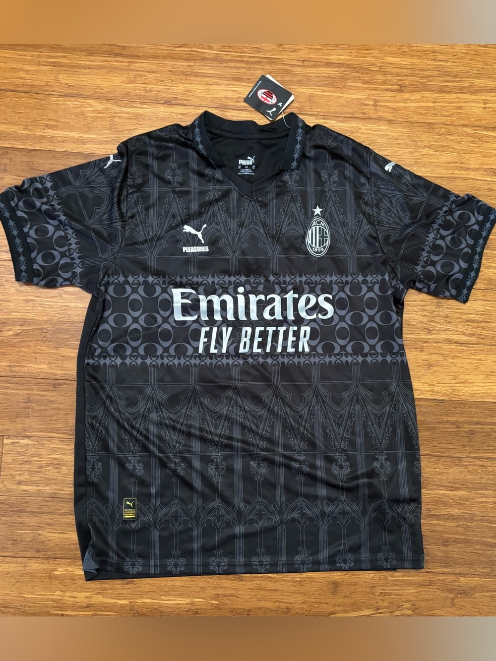 Puma AC Milan Men's Black Short-Sleeve Jersey